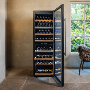 Vinolare_Amoroso_180_flessen_wijnklimaatkast_vrijstaand_open